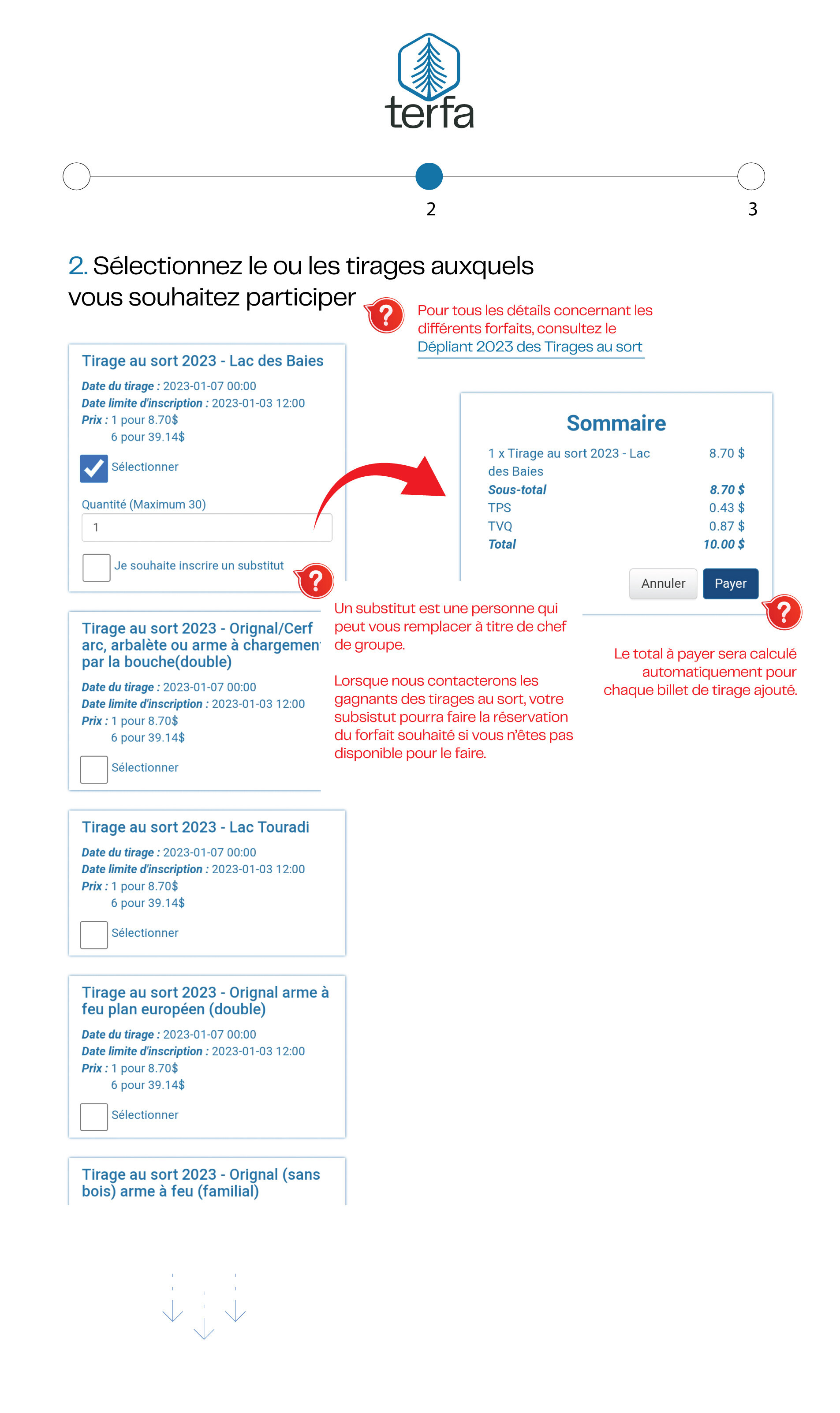 Marche à suivre PAV - Étape 2